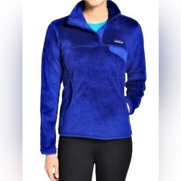 Patagonia Women's Full- Zip Re-Tool Snap-T Fleece- Andes Blue-Cobalt/ Size XS - Picture 1 of 6